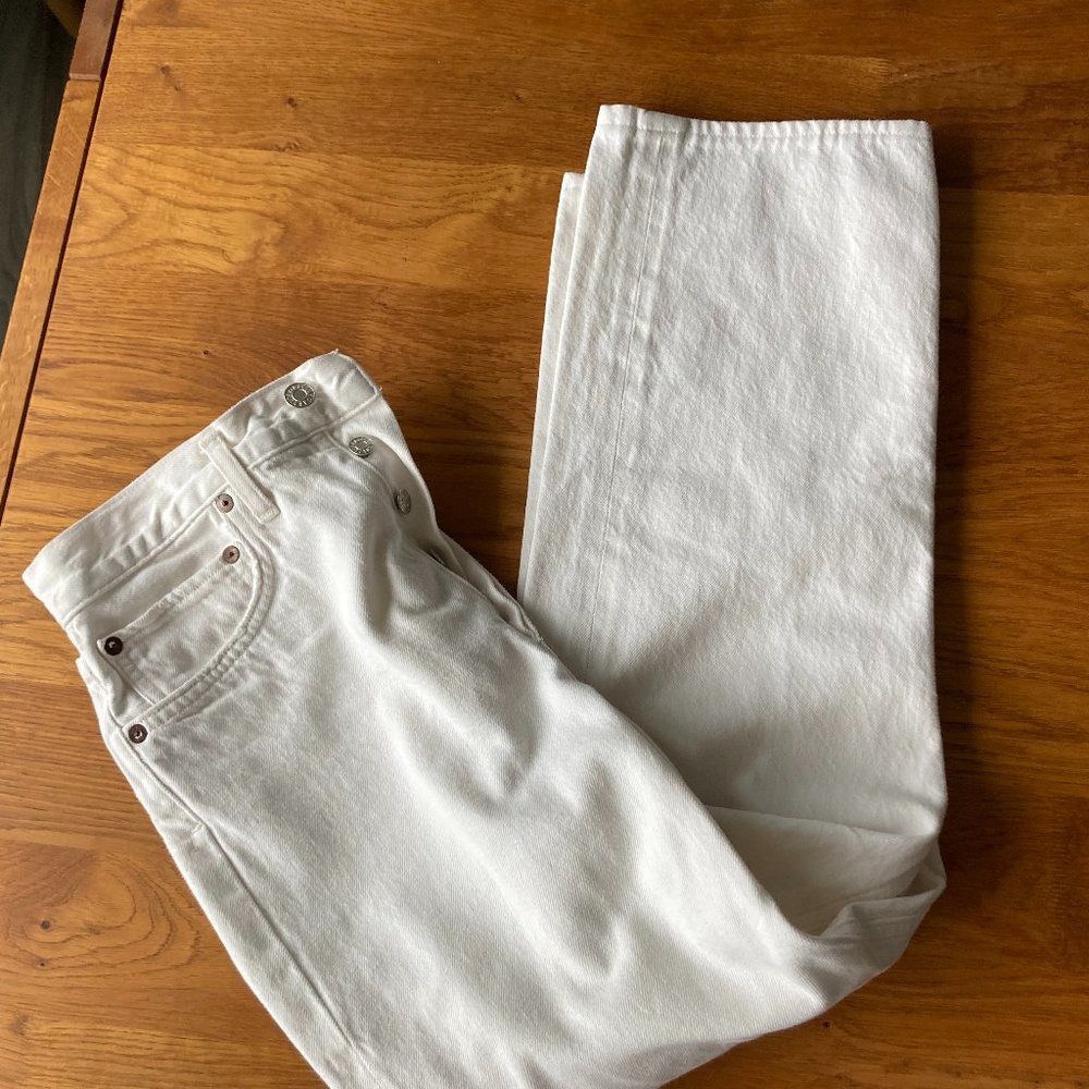 Agolde 90's Mid Rise Loose Jeans - White, size 26
